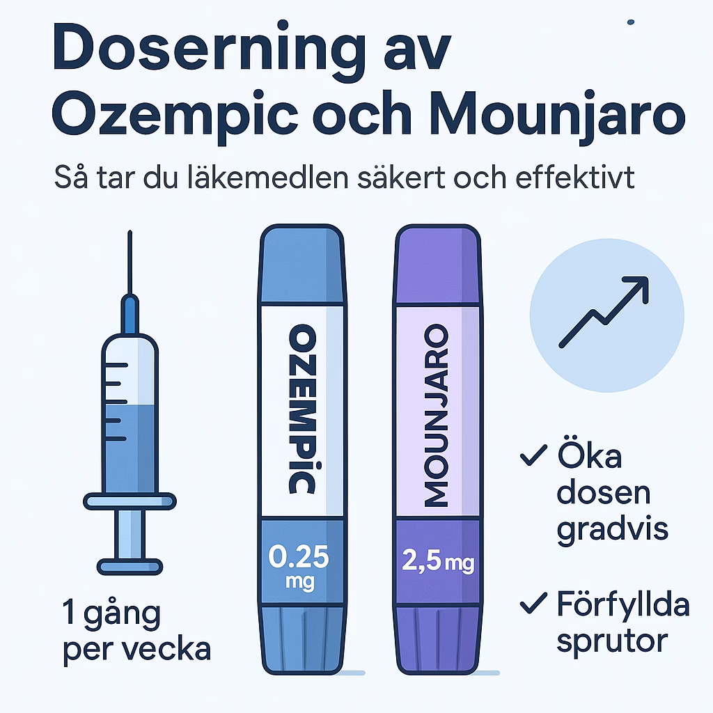Dosering av Ozempic och Mounjaro